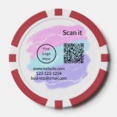 Minimaal enkelvoudig q r code add logo san code na poker chips (Voorkant)