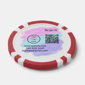 Minimaal enkelvoudig q r code add logo san code na poker chips (Enkel)