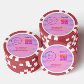 Minimaal enkelvoudig q r code add logo san code na poker chips (Opstapeling)