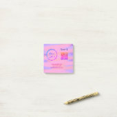 Minimaal enkelvoudig q r code add logo san code na post-it® notes (Op bureau)