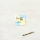 Minimaal enkelvoudig q r code add logo san code na post-it® notes (Op bureau)