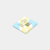 Minimaal enkelvoudig q r code add logo san code na post-it® notes (Schuin)