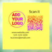 Minimaal enkelvoudig q r code add logo san code na raamsticker (Vel 3)