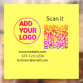 Minimaal enkelvoudig q r code add logo san code na raamsticker (Vel 2)