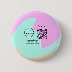 Minimaal enkelvoudig q r code add logo san code na ronde button 5,7 cm