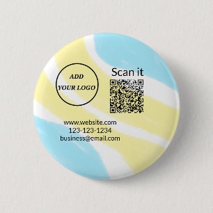 Minimaal enkelvoudig q r code add logo san code na ronde button 5,7 cm