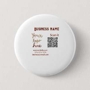 Minimaal enkelvoudig q r code add logo san code na ronde button 5,7 cm