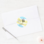 Minimaal enkelvoudig q r code add logo san code na ronde sticker (Envelop)