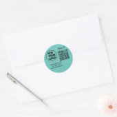 Minimaal enkelvoudig q r code add logo san code na ronde sticker (Envelop)