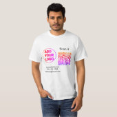 Minimaal enkelvoudig q r code add logo san code na t-shirt (Voorkant volledig)