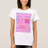 Minimaal enkelvoudig q r code add logo san code na t-shirt (Voorkant)