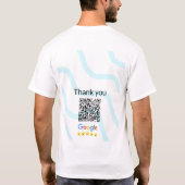 Minimaal enkelvoudig q r code add logo san code na t-shirt (Achterkant)