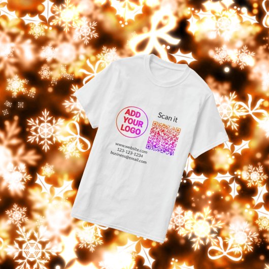 Minimaal enkelvoudig q r code add logo san code na t-shirt