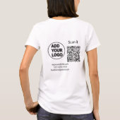 Minimaal enkelvoudig q r code add logo san code na t-shirt (Achterkant)