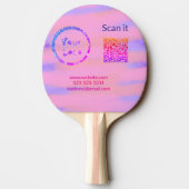 Minimaal enkelvoudig q r code add logo san code na tafeltennisbatje (Achterkant)