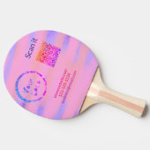 Minimaal enkelvoudig q r code add logo san code na tafeltennisbatje (Zijkant)