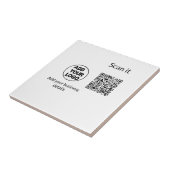 Minimaal enkelvoudig q r code add logo san code na tegeltje (Zijkant)