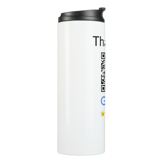 Minimaal enkelvoudig q r code add logo san code na thermosbeker (Gedraaid links)