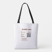 Minimaal enkelvoudig q r code add logo san code na tote bag (Achterkant)