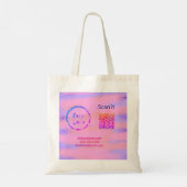 Minimaal enkelvoudig q r code add logo san code na tote bag (Achterkant)