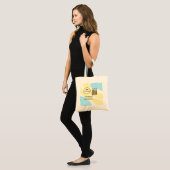 Minimaal enkelvoudig q r code add logo san code na tote bag (Voorkant (model))