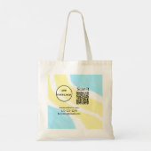 Minimaal enkelvoudig q r code add logo san code na tote bag (Achterkant)