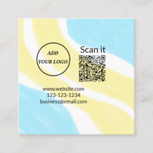 Minimaal enkelvoudig q r code add logo san code na vierkante visitekaartje