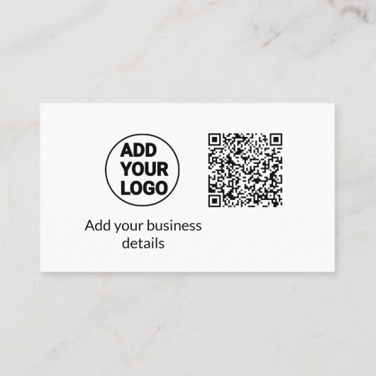 Minimaal enkelvoudig q r code add logo san code na visitekaartje (Achterkant)