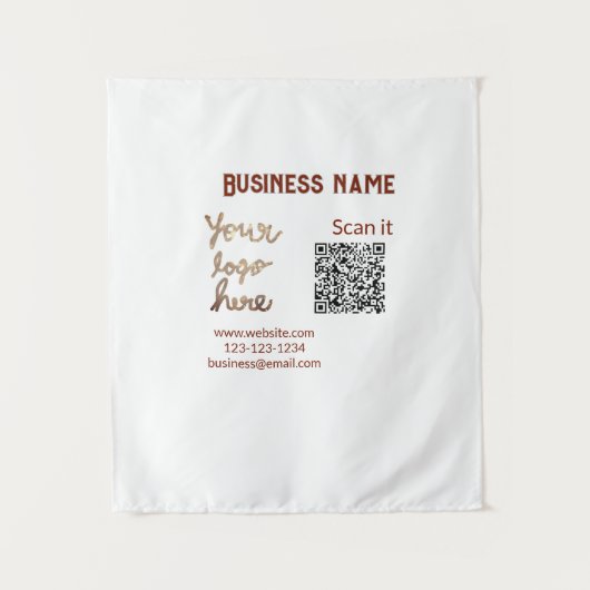 Minimaal enkelvoudig q r code add logo san code na wandkleed (Voorkant)