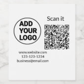 Minimaal enkelvoudig q r code add logo san code na wijn etiket (Enkel label)