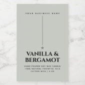 Minimaal etiket met groene kaars (Enkel label)