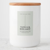 Minimaal etiket met groene kaars (Voorkant)