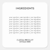 Minimaal etiket van ingrediënten (Voorkant)