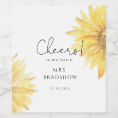 Minimaal etiket voor vrijgezellenfeest van zonnebl (Enkel label)