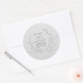 Minimaal faux blind deboss katoenen trouw sticker (Envelop)