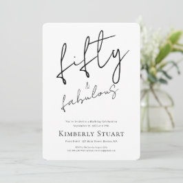 Minimaal Fifty and Fabulous 50e verjaardagsscript Kaart
