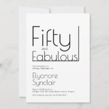 Minimaal Fifty and Fabulous 50ste verjaardagsfeest