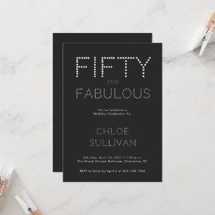 Minimaal Fifty and Fabulous 50ste verpartij Kaart