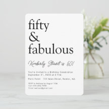 Minimaal Fifty and Fabulous 50ste verpartij