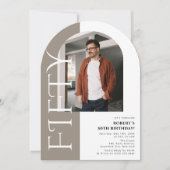 Minimaal FIFTY Arch Foto 50e verjaardag Kaart (Voorkant)