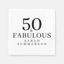 Minimaal Fifty en Fabulous 50e verjaardagsfeestje