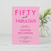 Minimaal Fifty en Fabulous 50ste verjaardag Kaart (Staand voorkant)
