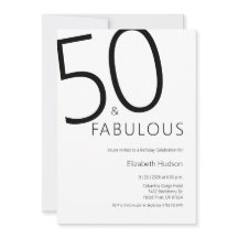 Minimaal Fifty en Fabulous 50ste verjaardagsfeest