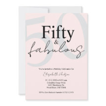 Minimaal Fifty en Fabulous 50ste verjaardagsfeest