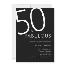 Minimaal Fifty en Fabulous 50ste verjaardagsfeest