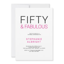 Minimaal Fifty en Fabulous 50ste verjaardagsfeest