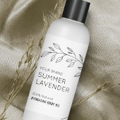 Minimaal Floral 4 OZ 120ml Kosmetisch Flessenetike Rechthoekige Sticker