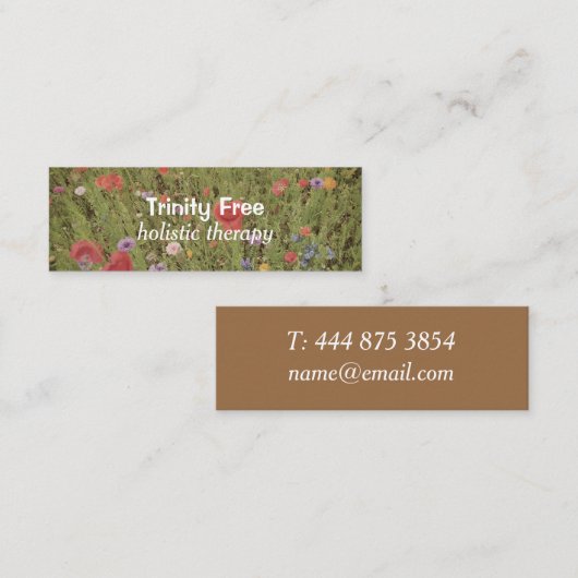 Minimaal Floral Holistic Therapy Visitekaartje (Voorkant / Achterkant)