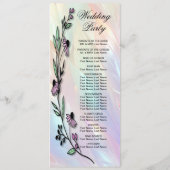 Minimaal Flower Wedding Programma Programmakaart (Achterkant)