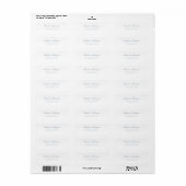 Minimaal formeel stoffig blauwe script trouwadres etiket (Full Sheet)
